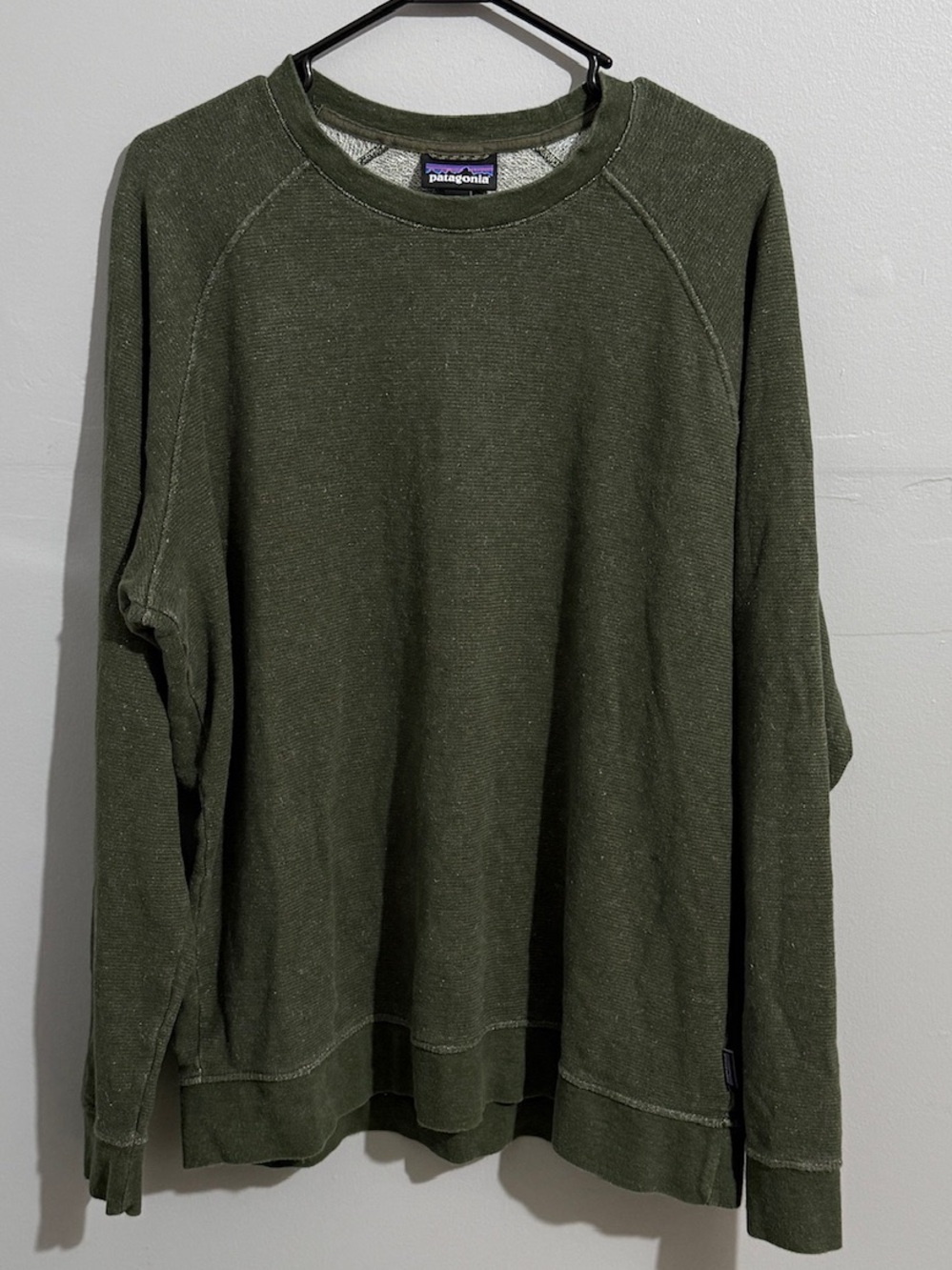 Patagonia Sweatshirt Mens Extra Large Dark Olive Crewneck Pullover Sweater